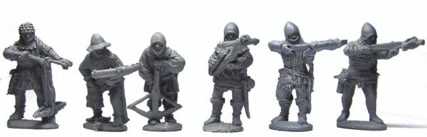 Perry Miniatures Agincourt Crossbowmen Shooting & Loading 28mm Metal Figures