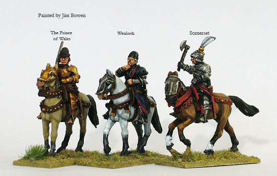 Perry Miniatures Wars of the Roses Mounted Lancastrian Command 28mm scale metal figures set