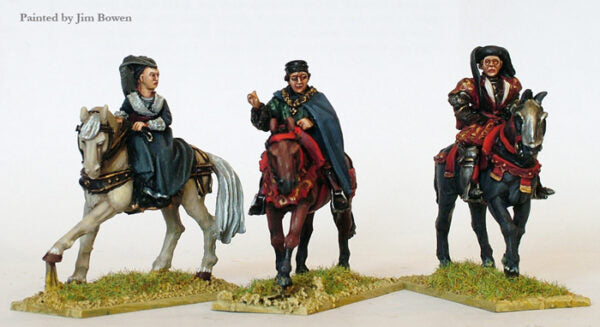 Perry Miniatures Lancastrian High Command 28mm mounted figures Henry VI, Margaret of Anjou, Duke of Buckingham
