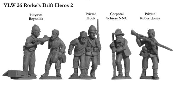 Perry Miniatures Zulu War Rorke’s Drift Heroes 2, 28mm scale metal figures set