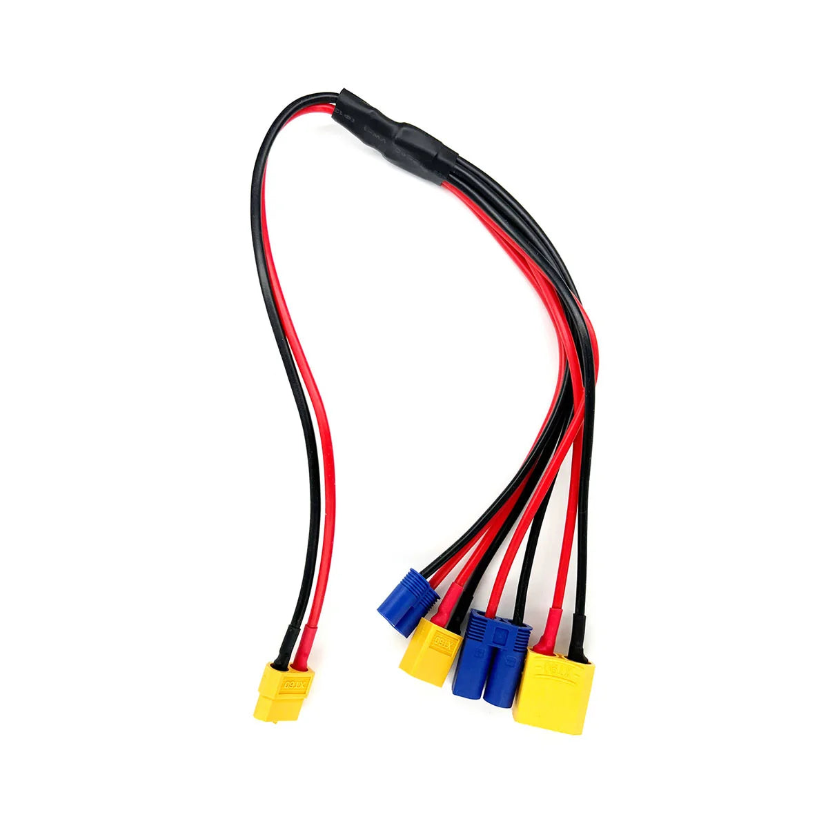 Racers Edge 4-function charge adapter cable connecting female XT60 to male XT60 XT90 EC3 and EC5 plugs