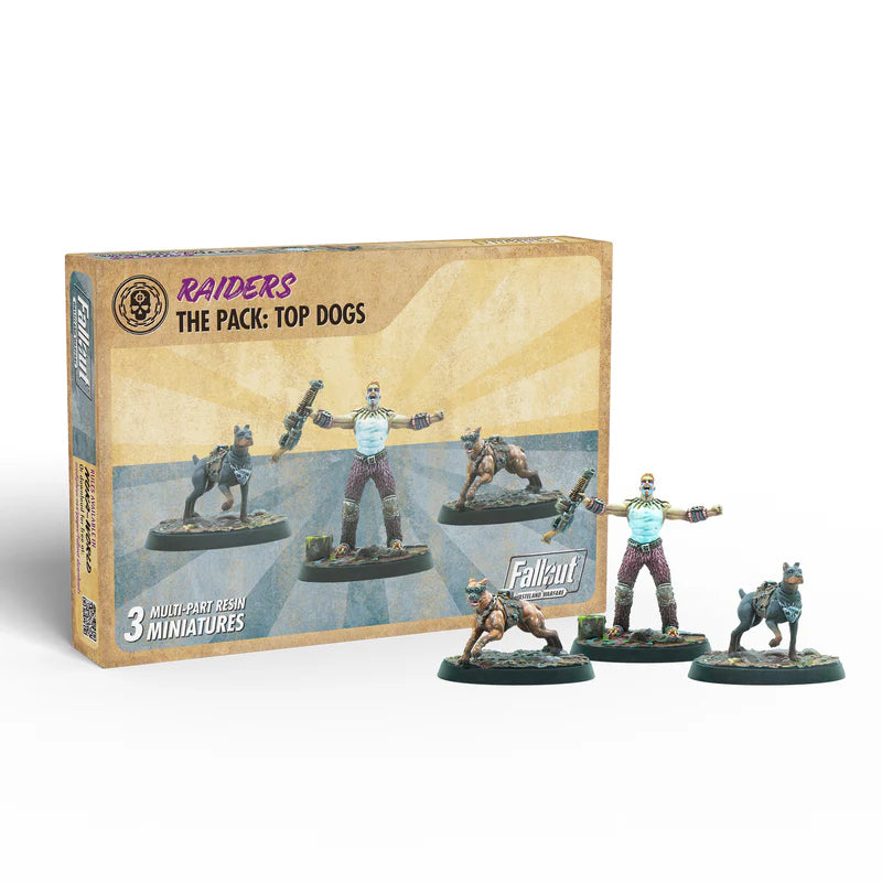 Fallout Wasteland Warfare Raiders The Pack Top Dogs Resin Miniatures