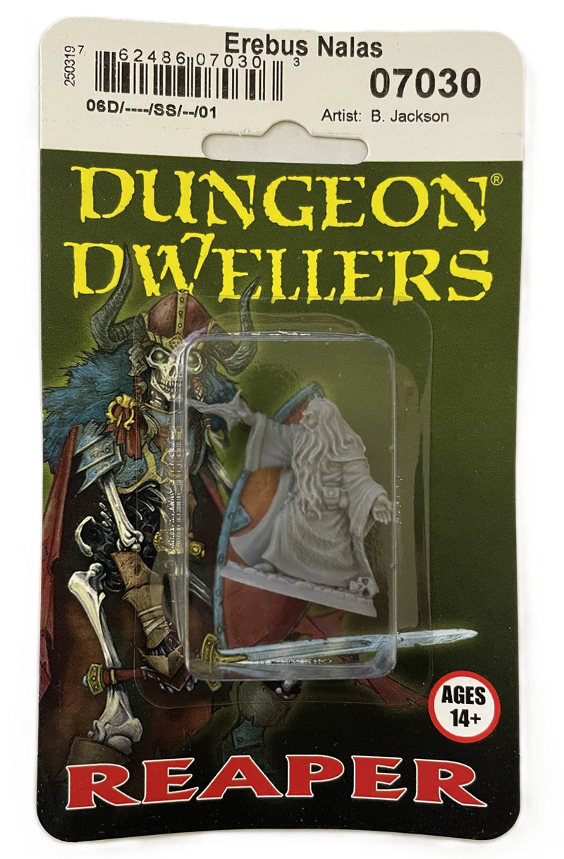 Reaper Miniatures Erebus Nalas Evil Sorcerer 25mm Heroic Scale Miniature Packaging