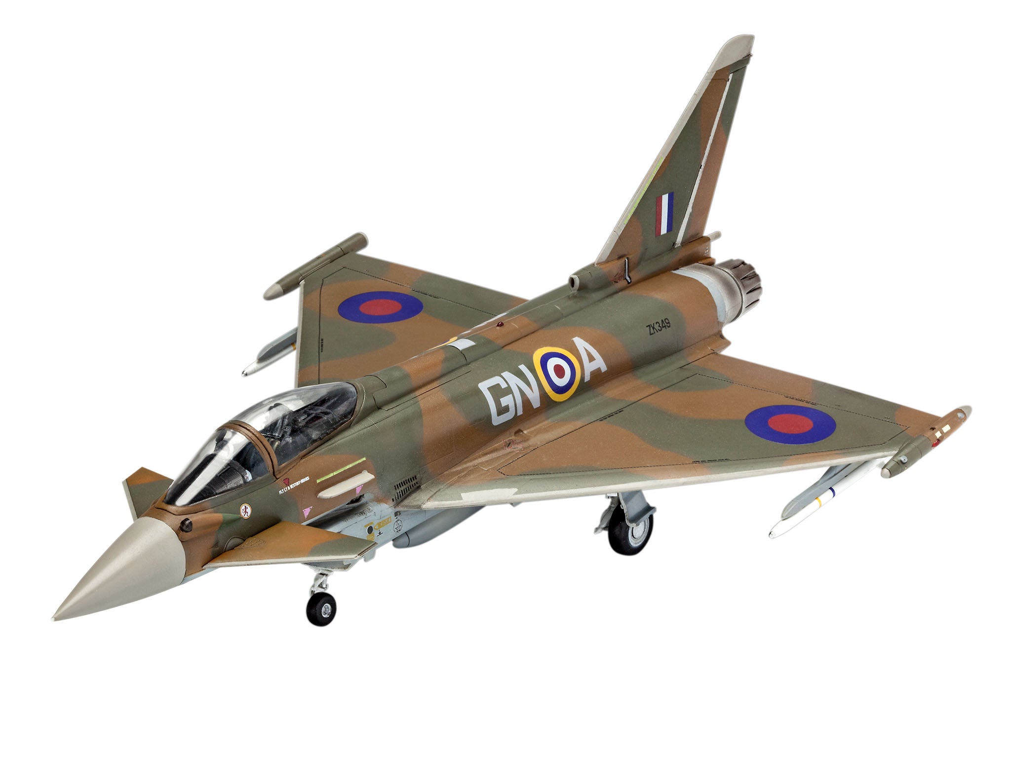 Revell Eurofighter Typhoon RAF 1/72 scale model kit with WWII camo tribute design.