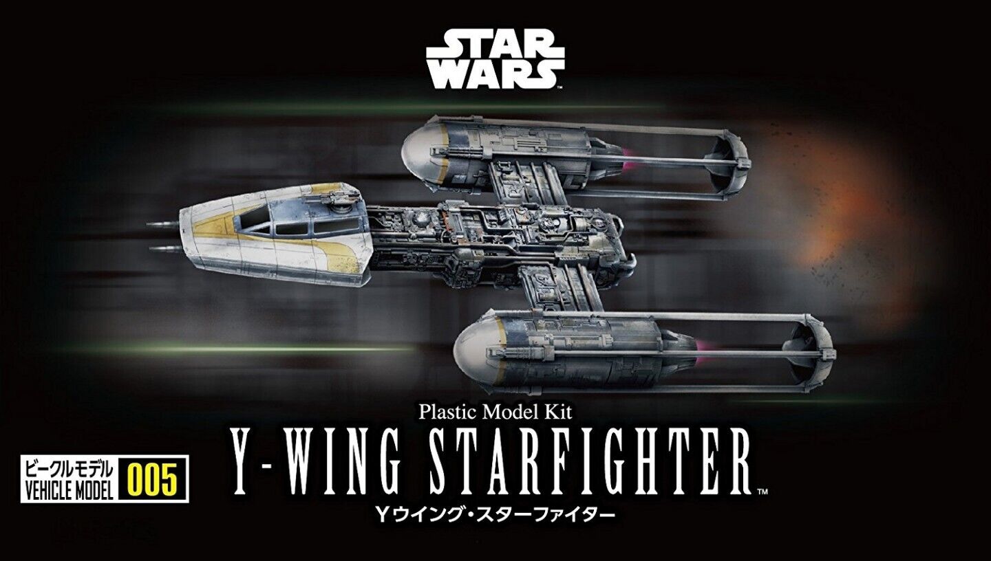 thumbnail image 2 of Bandai Star Wars Vehicle Model 005 – Y-Wing Starfighter Model Kit (Japan Import, New) 2 of 6