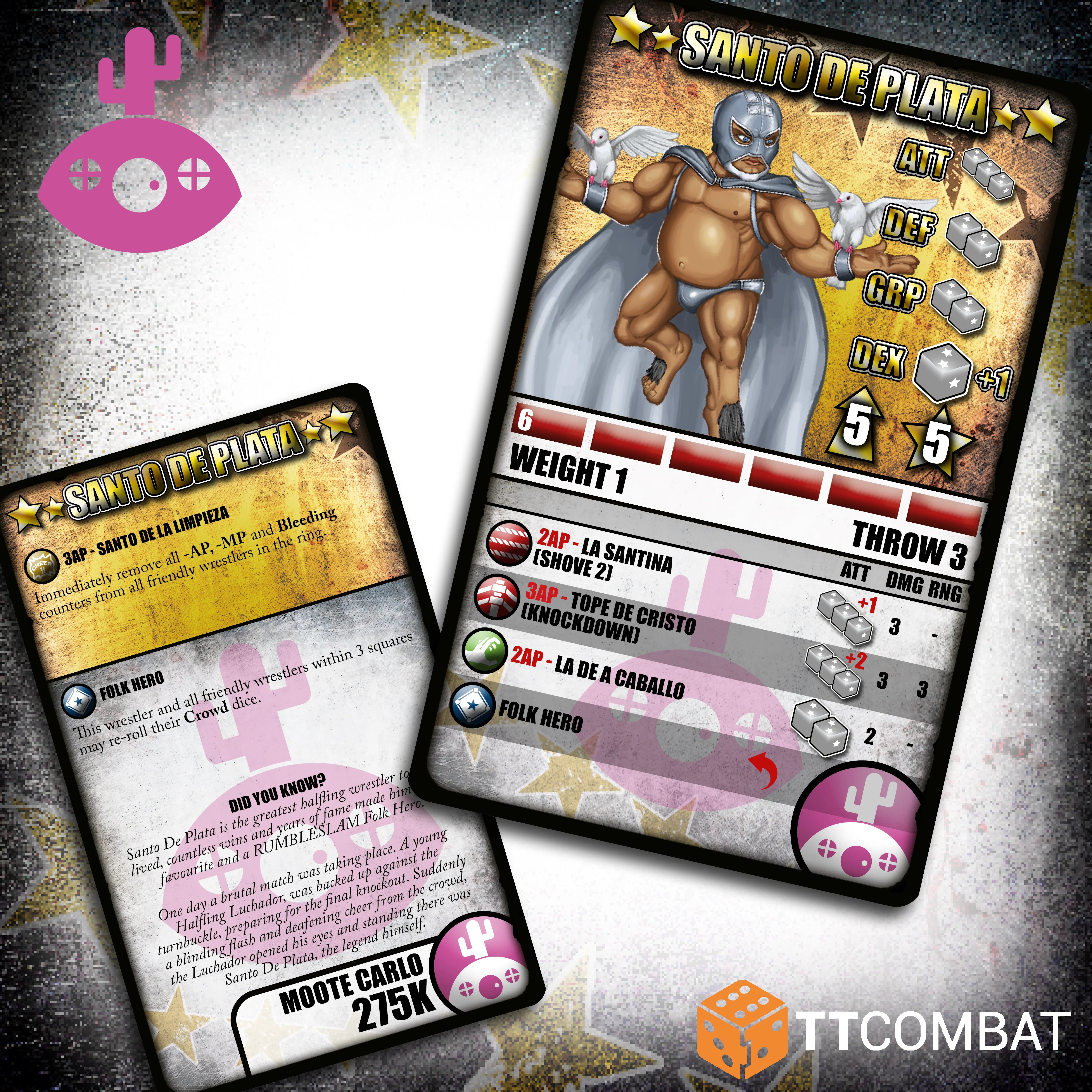 Rumbleslam Superstar Santo De Plata Character Card