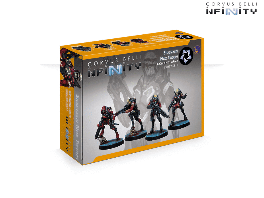 Infinity Combined Army Shasvastii Nox Troops Miniature Game Figures Packaging