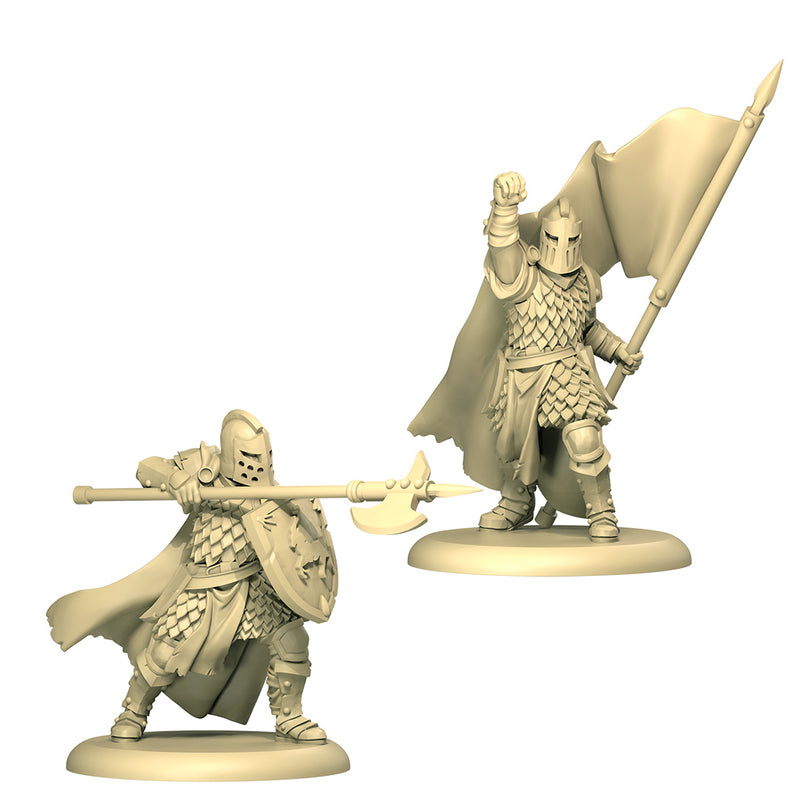 A Song of Ice & Fire House Baratheon Halberdiers Miniatures Poses Close Up