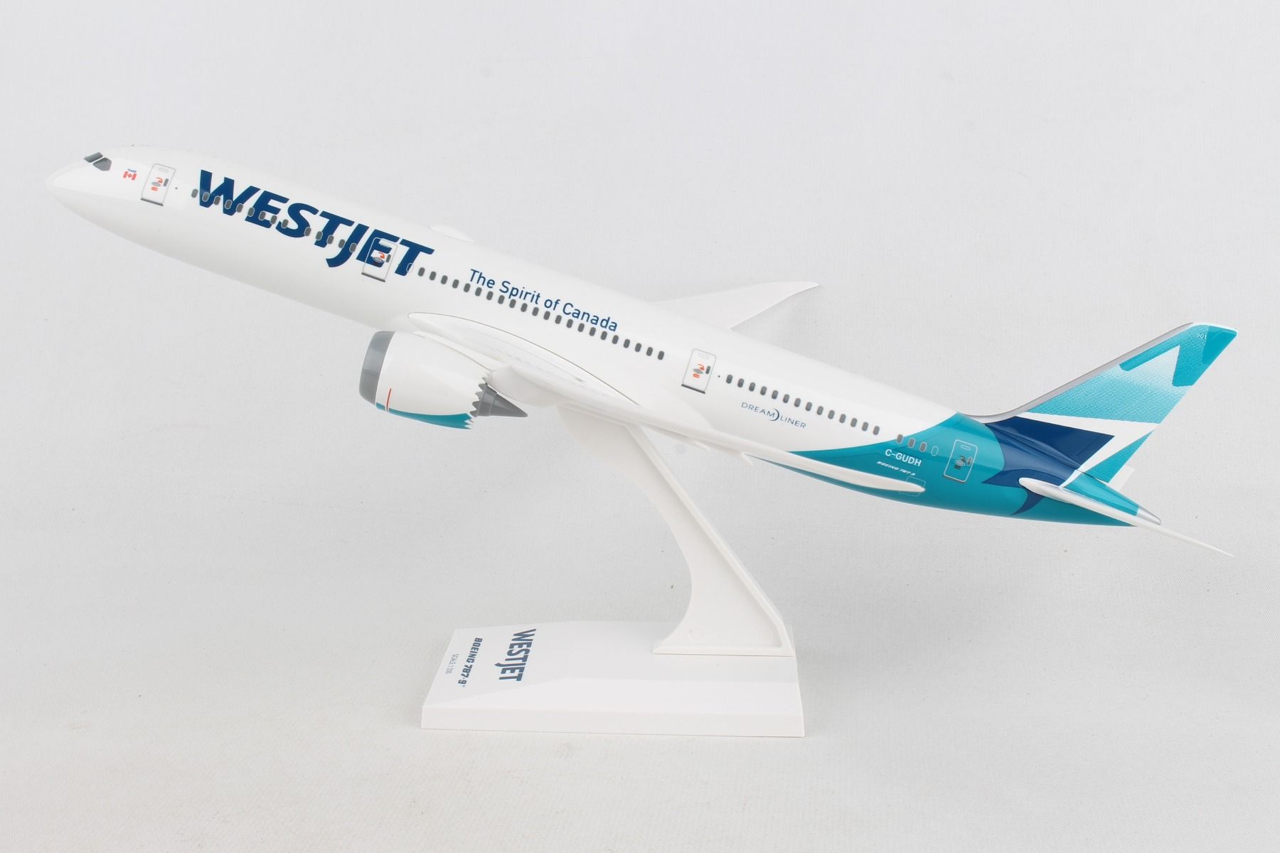 Boeing 787-9 WestJet Airlines (C-GUDH) 1:200 Scale Model Left Side View
