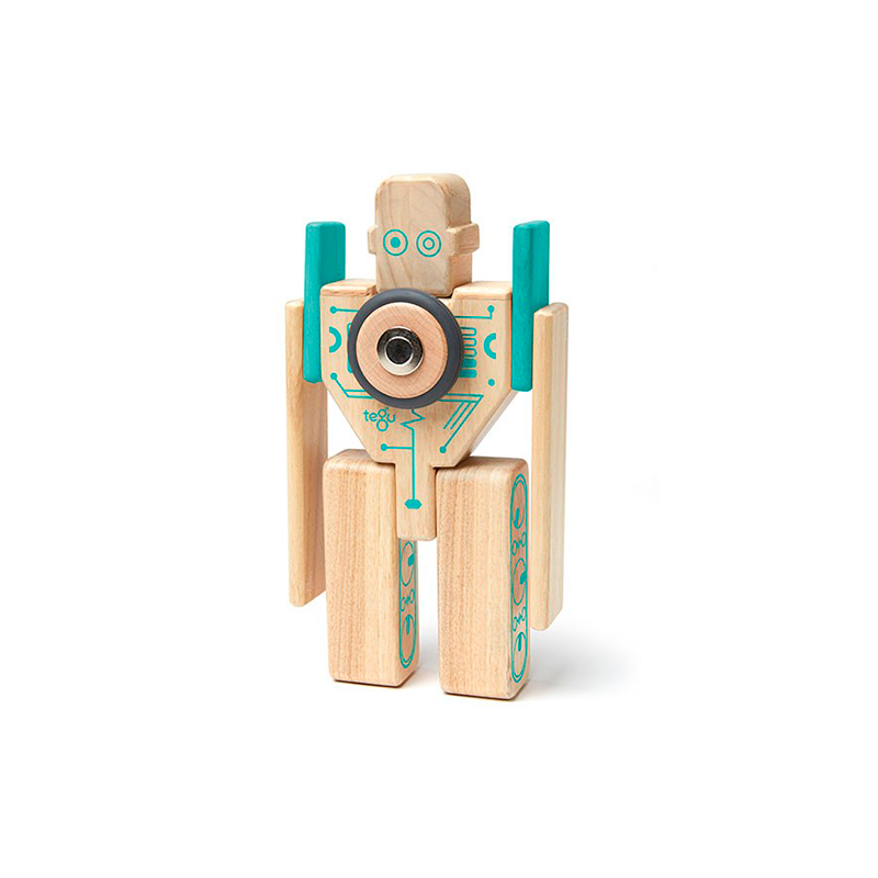Tegu Magbot Future Collection Magnetic Wooden Robot Assembled
