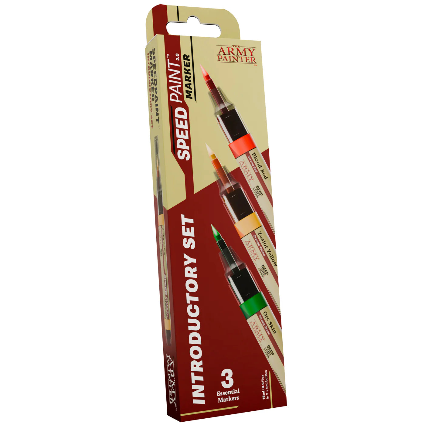 Retail packaging for the Speedpaint Marker Introductory Set featuring three essential markers.