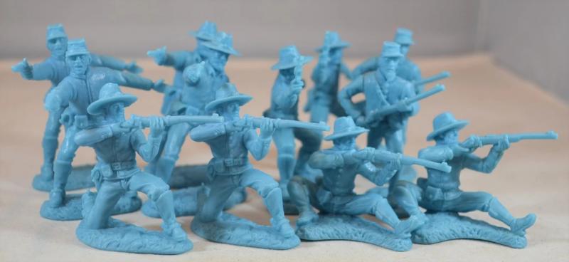 Group view TSSD Indian Wars Dismounted U.S. Cavalry 54 mm / 1:32 plastic figures
