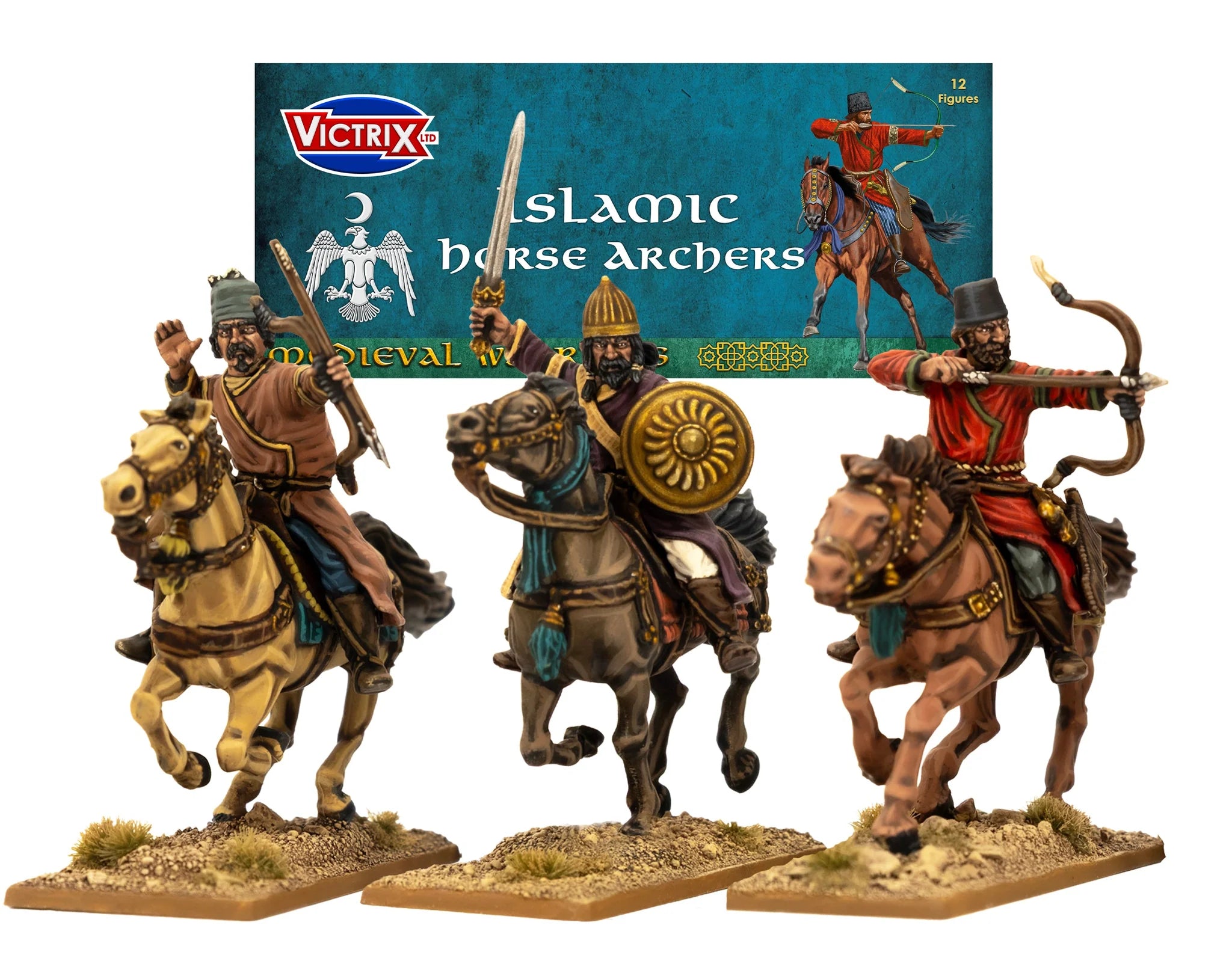 Victrix Limited 28mm Islamic Horse Archers header card art showing painted models