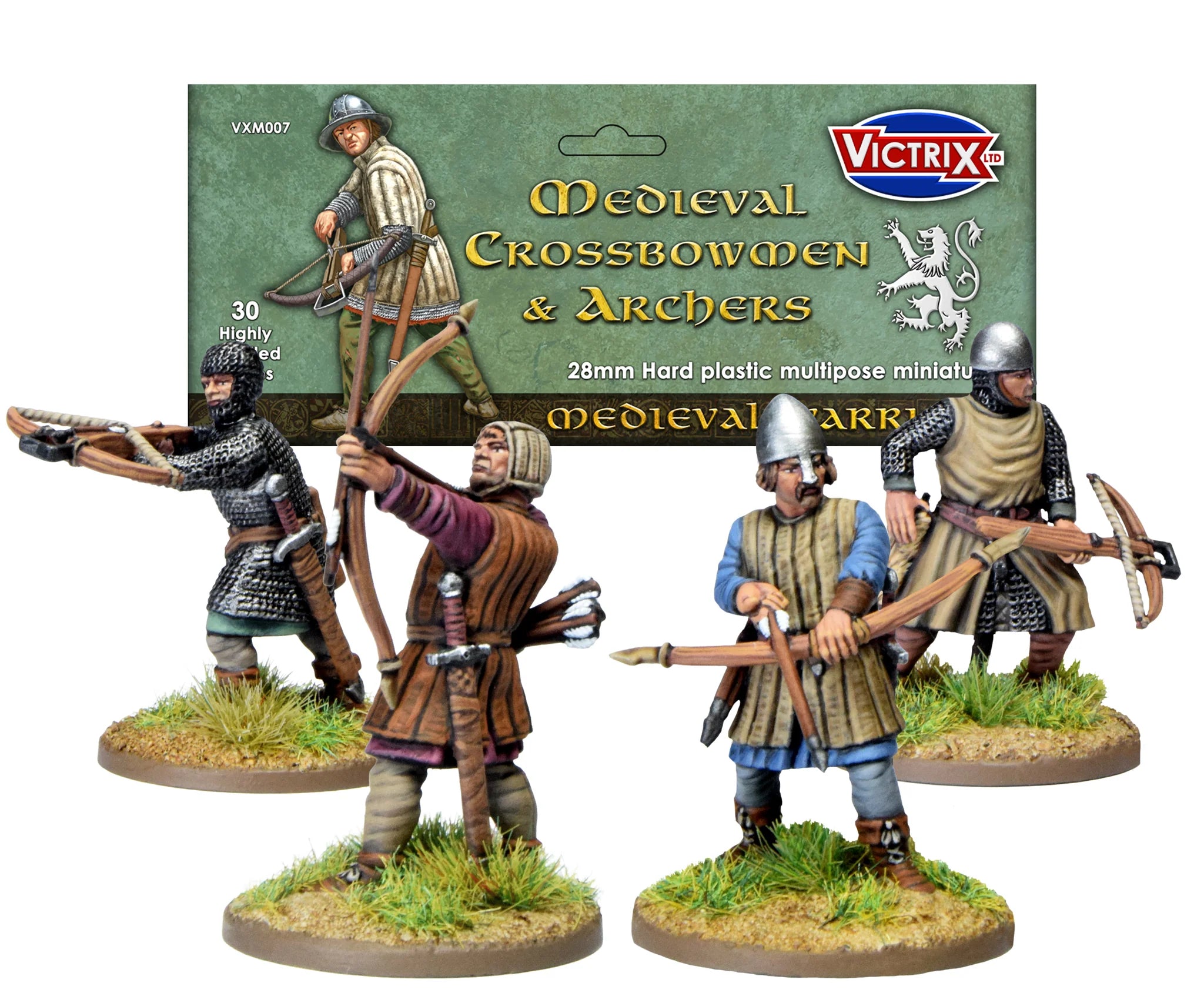 Victrix Limited 28mm Medieval Crossbowmen and Archers retail header box art packaging