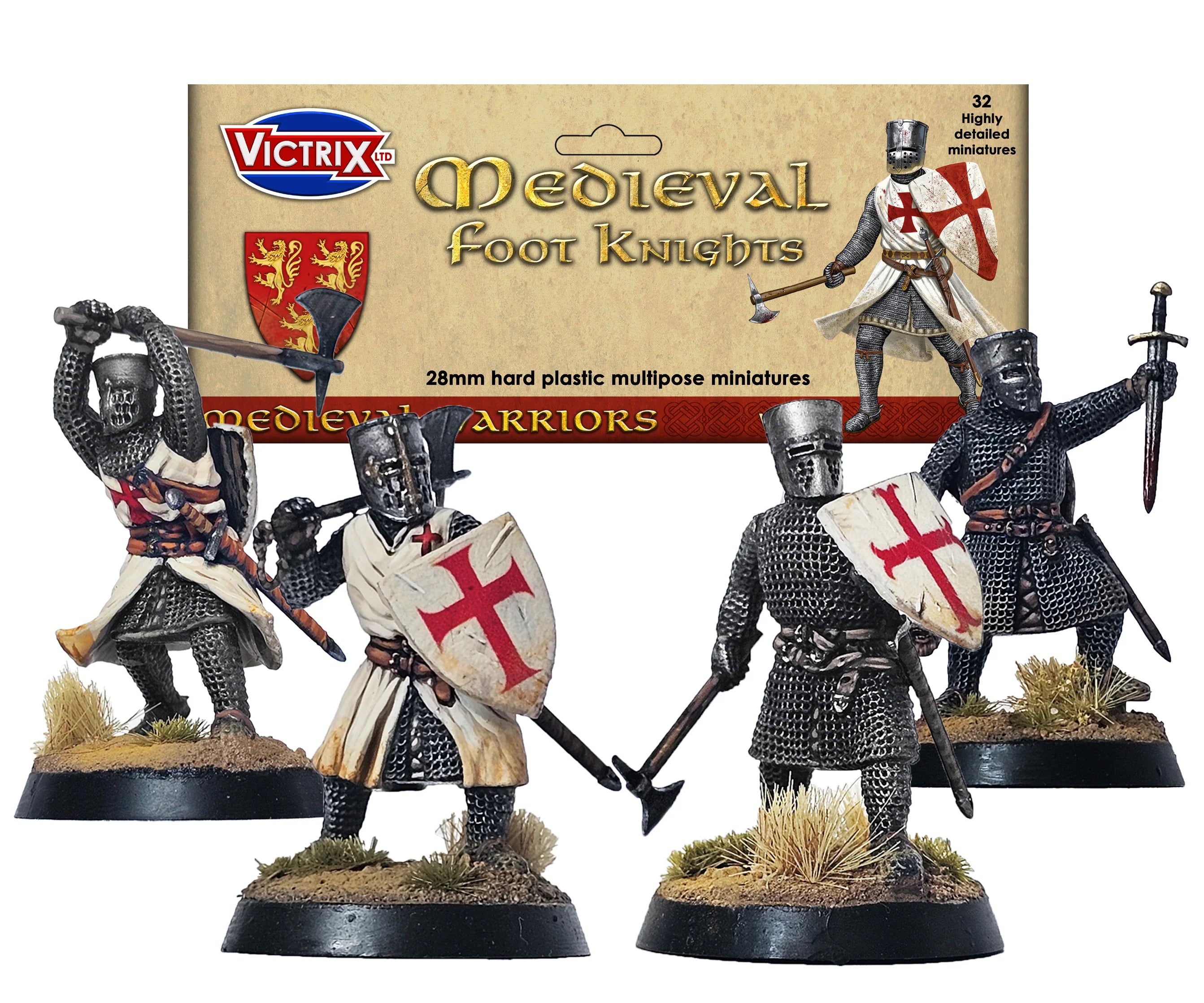 Victrix Ltd Medieval Foot Knights 28mm scale historical miniatures set