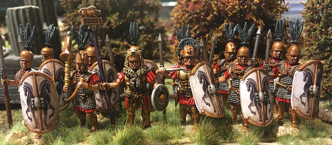 Painted example of Victrix Republican Roman 28mm plastic miniatures