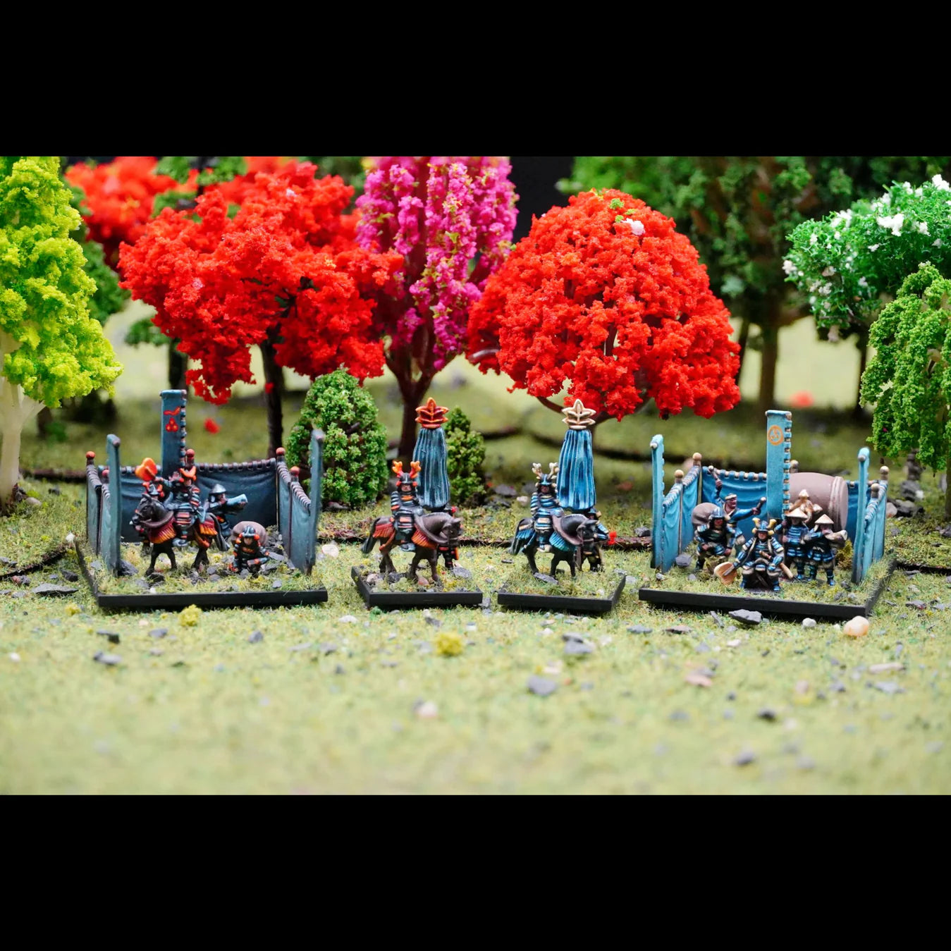 Command Elements Of Samurai Army Command 10mm Miniatures