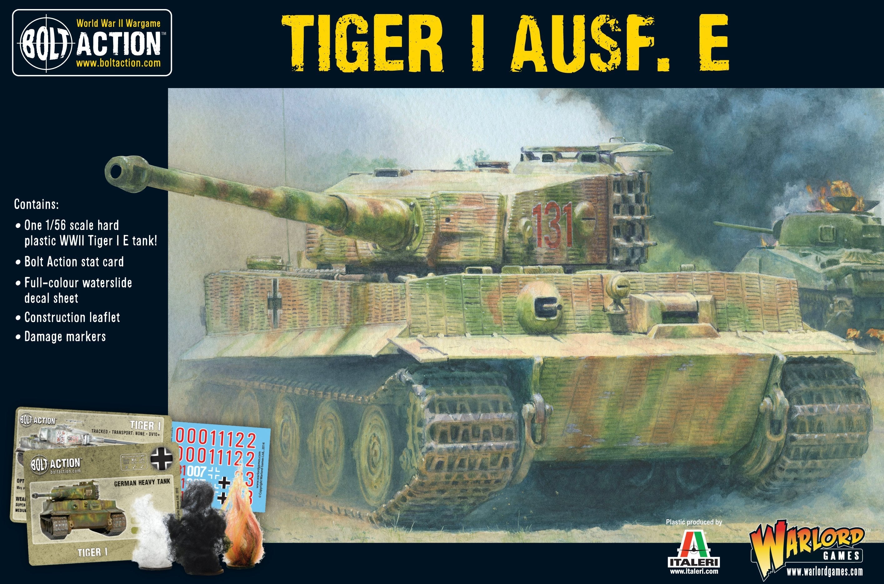 Warlord Games Bolt Action Tiger I Ausf. E Heavy Tank 28mm Scale Model Kit