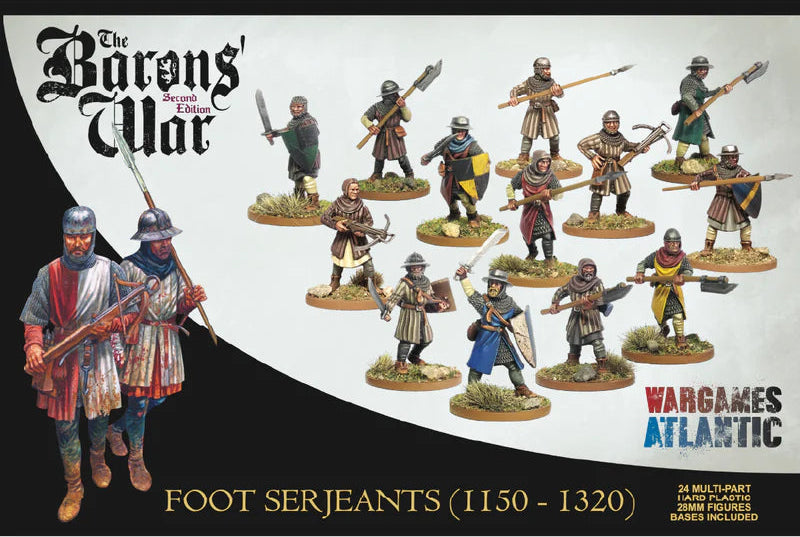 Wargames Atlantic Foot Serjeants (1150-1320) box art for The Baron's War