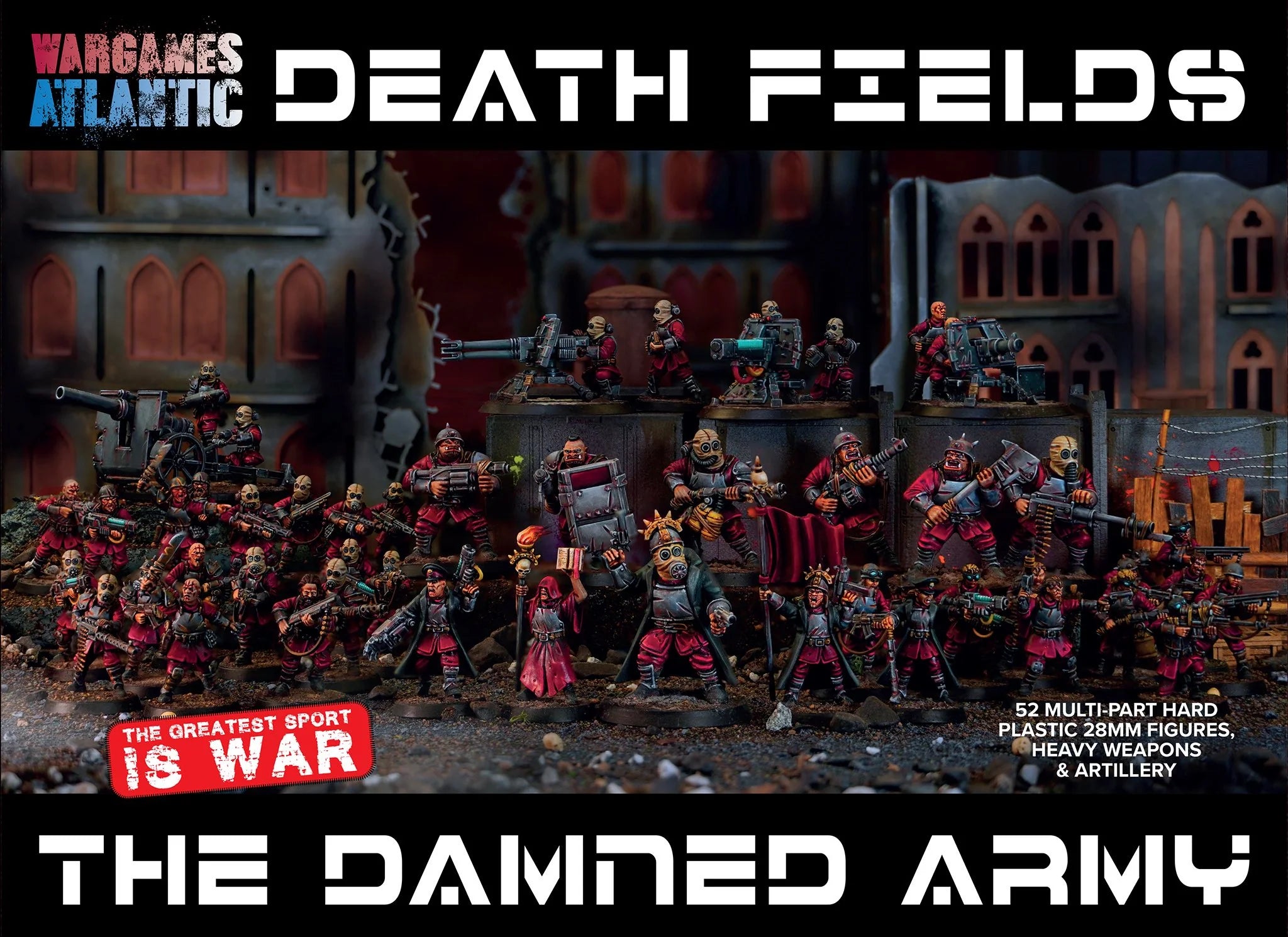 Wargames Atlantic Death Fields The Damned Army Box 28mm plastic figure box artwork