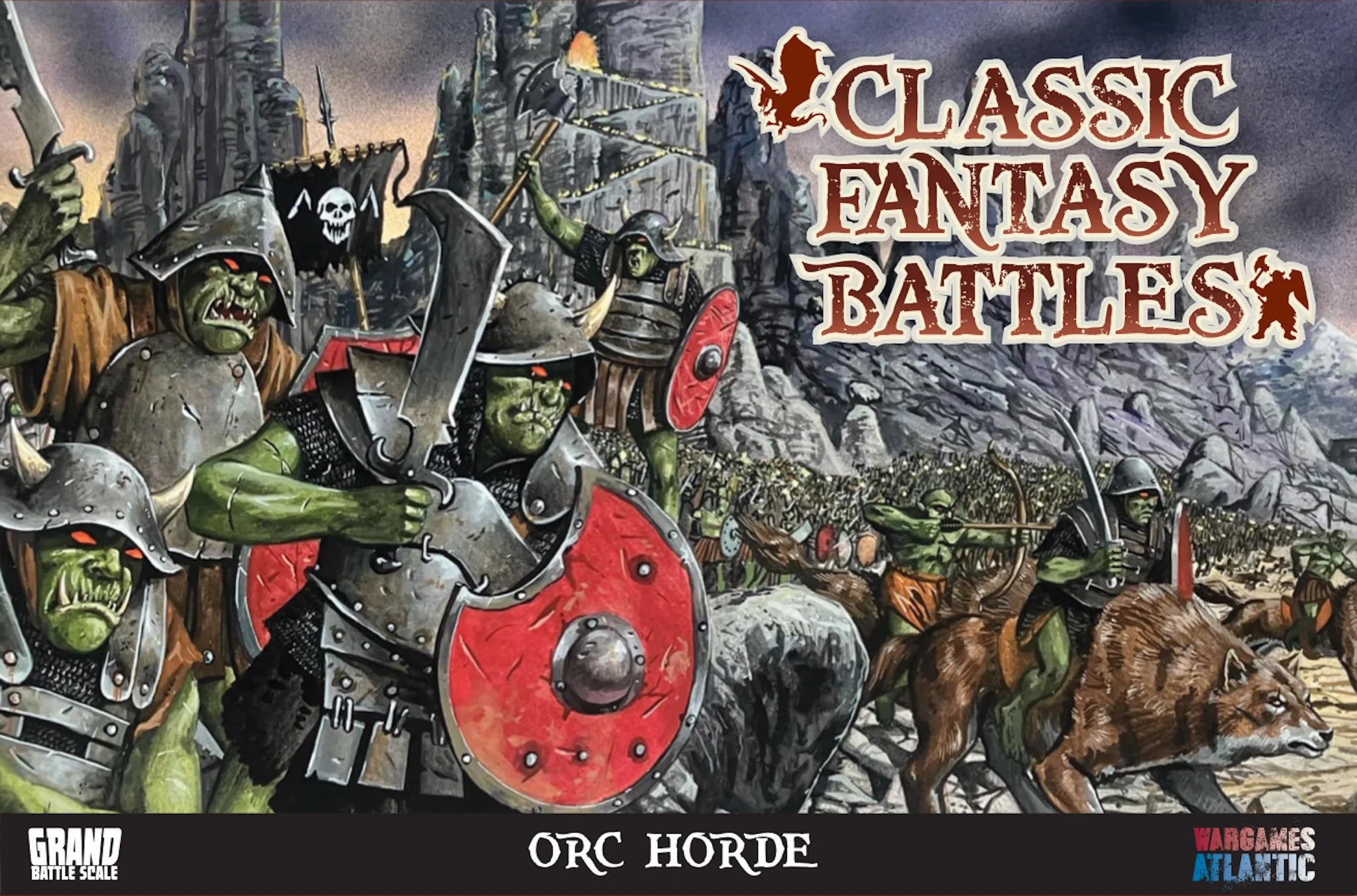 Wargames Atlantic 10mm Classic Fantasy Battles Orc Horde (Plastic Miniatures)