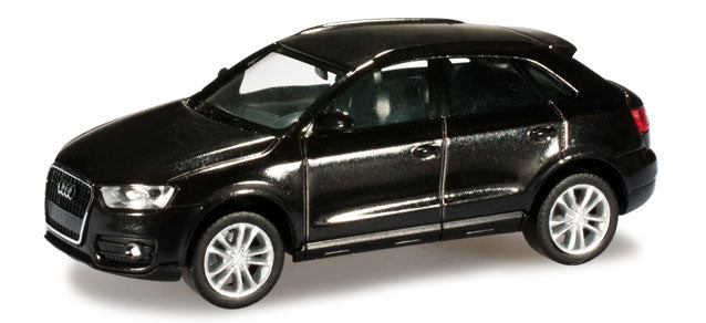 Audi Q3 Phantom Black Metallic 1:87 (HO) Scale Model By Herpa