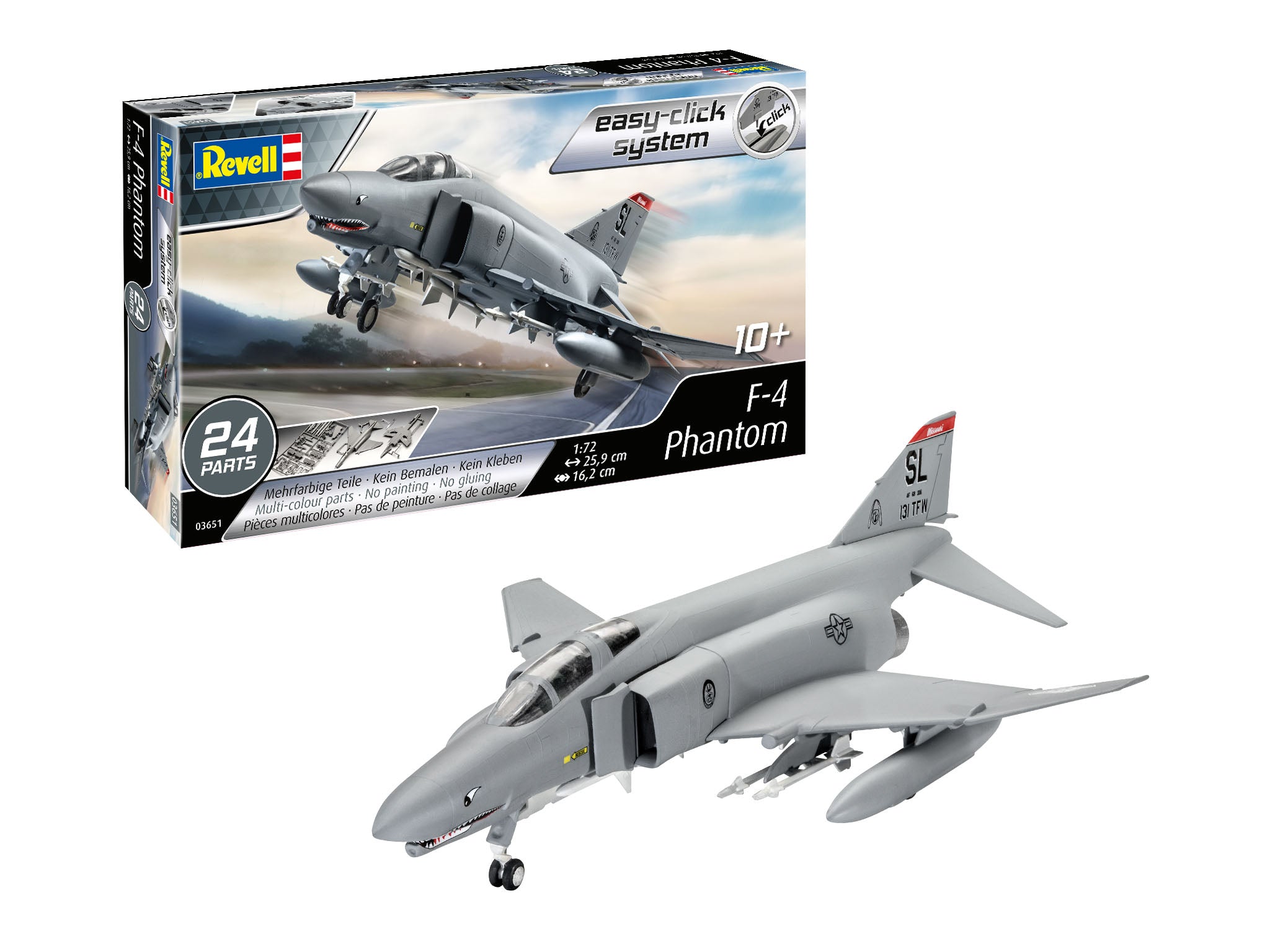 McDonnel Douglas F-4E Phantom 1/72 Scale Easy Click Model Kit