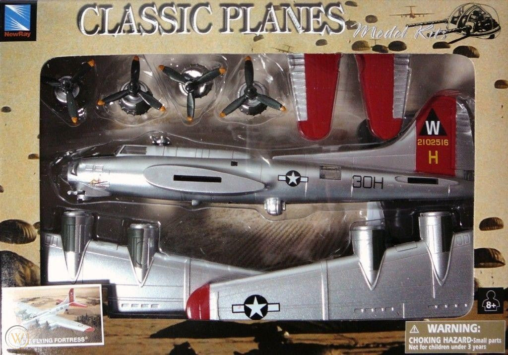 Boeing B-17 Flying Fortress EZ Build Model Kit By New Ray Box