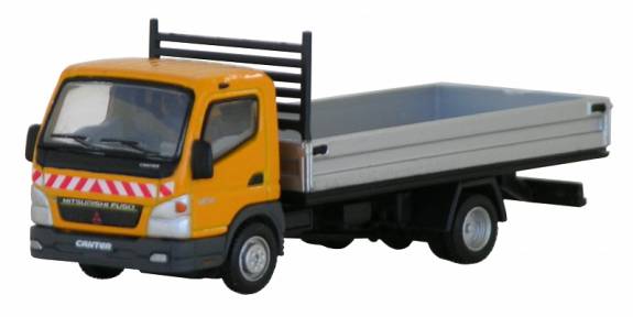 Mitsubishi Fuso Canter F E (Sterling 360) Small Utility Flat Bed (Yellow Cab) Scale 1:87 (HO Scale) Model By Promotex