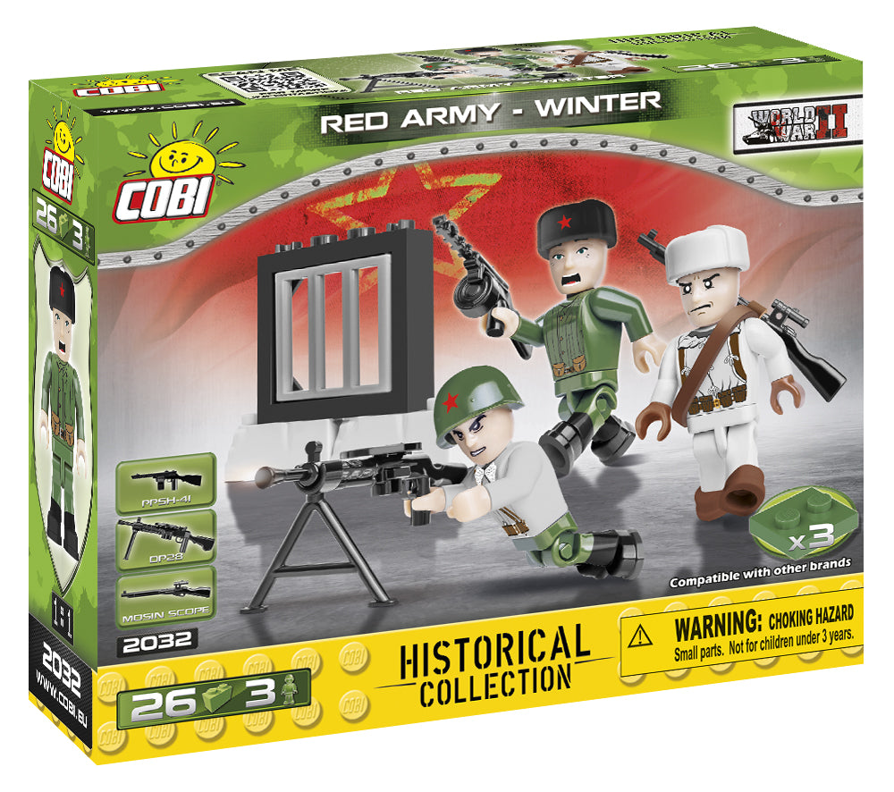 Russian Winter Troops WW2, 26 Piece Block Kit