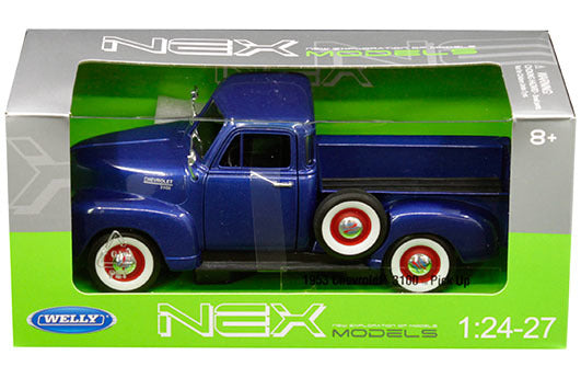 Chevrolet 3100 Pick Up 1953 (Blue) 1:24 - 27 Scale Diecast Model