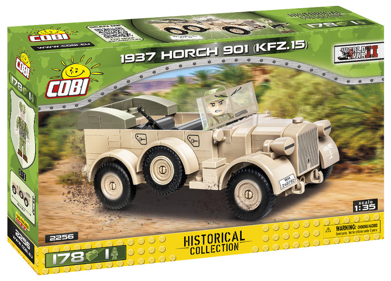 1937 Horch 901 kfz.15 Desert Afrika Korps, 178 Piece Block Kit