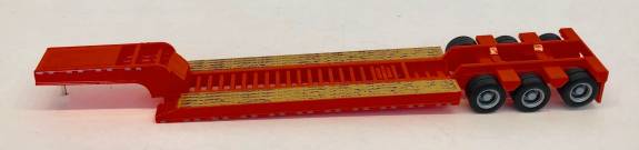 3 Axle Lowboy Trailer (Orange) Scale 1:87 (HO) Scale Model By Promotex