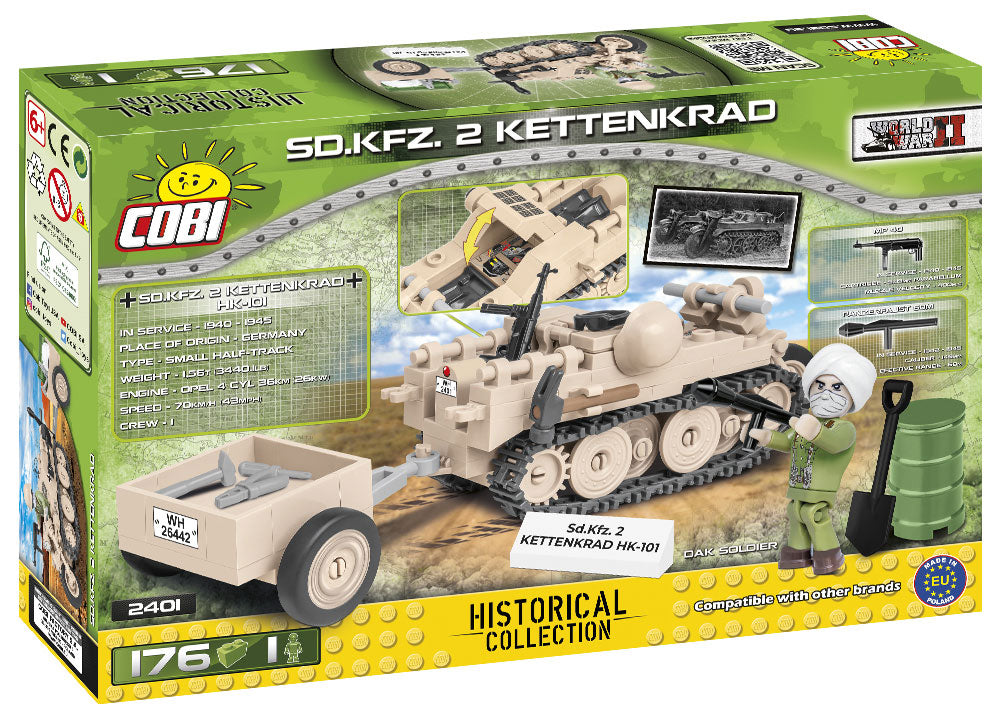 Sd.Kfz 2 Kettenkrad , 176 Piece Block Kit Back Of Box