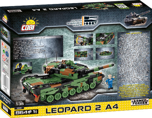 Leopard 2A4 Main Battle Tank, 864 Piece Block Kit Back Of Box