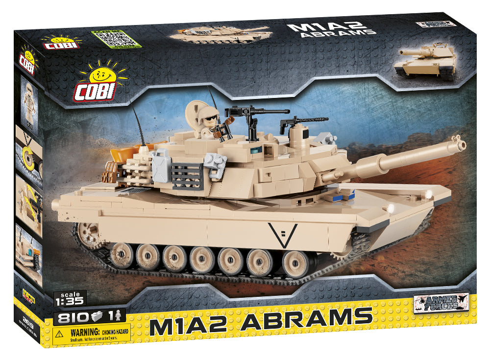 M1A2 Abrams Main Battle Tank, 810 Piece Block Kit By Cobi