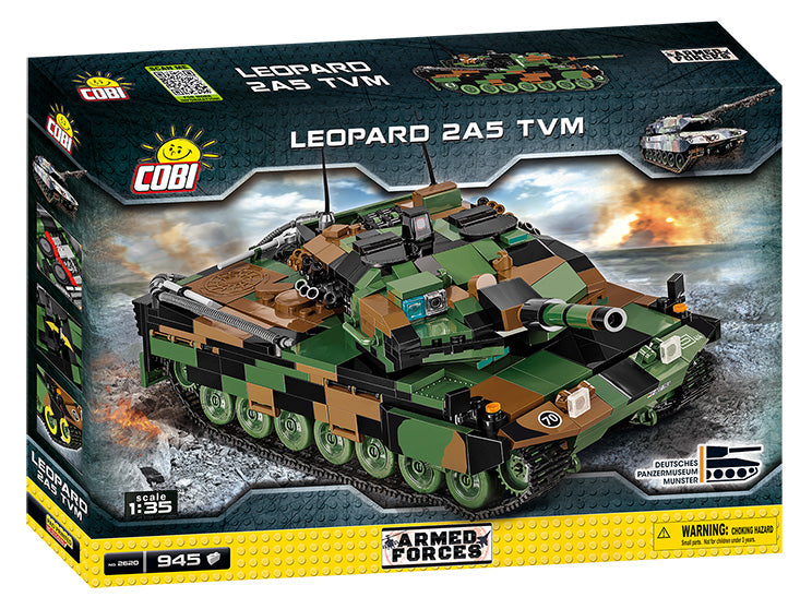Leopard 2A5 TVM Main Battle Tank, 945 Piece Block Kit