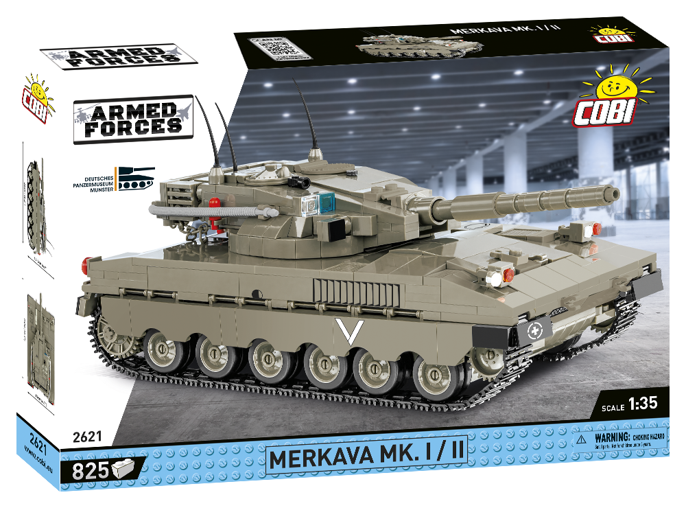 Merkava Mk. I/II Main Battle Tank, 825 Piece Block Kit