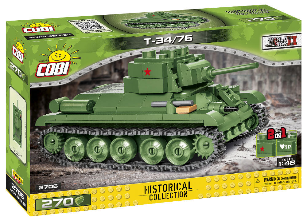 T-34/76 Soviet Tank, 270 Piece Block Kit