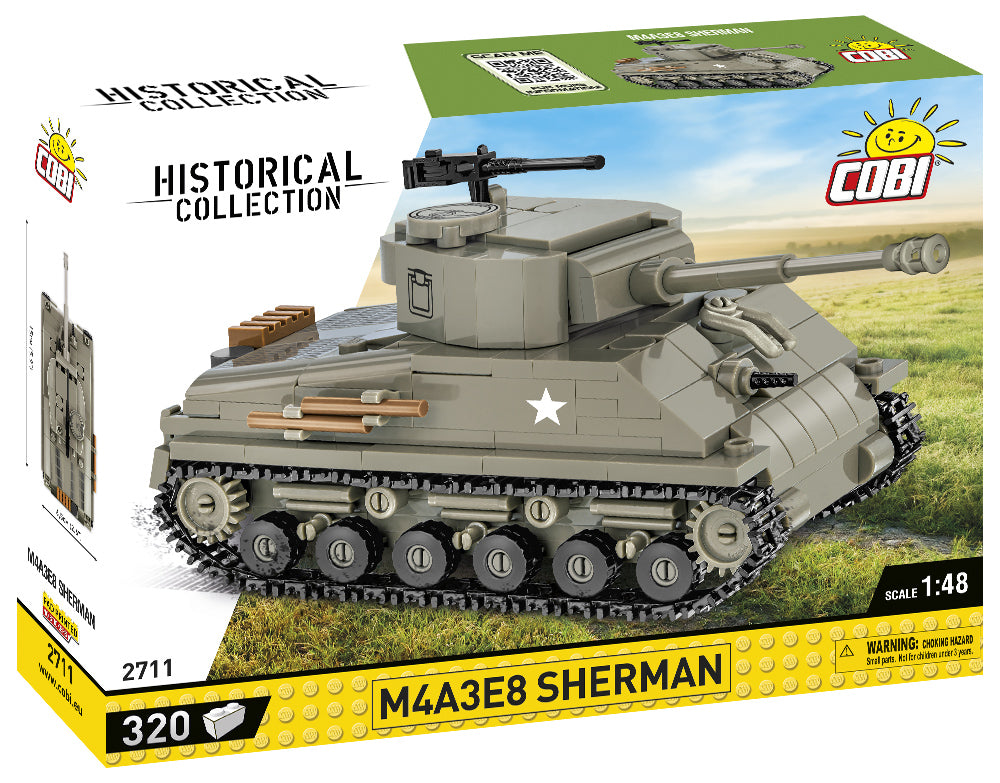 M4A3E8 Sherman Tank, 320 Piece Block Kit