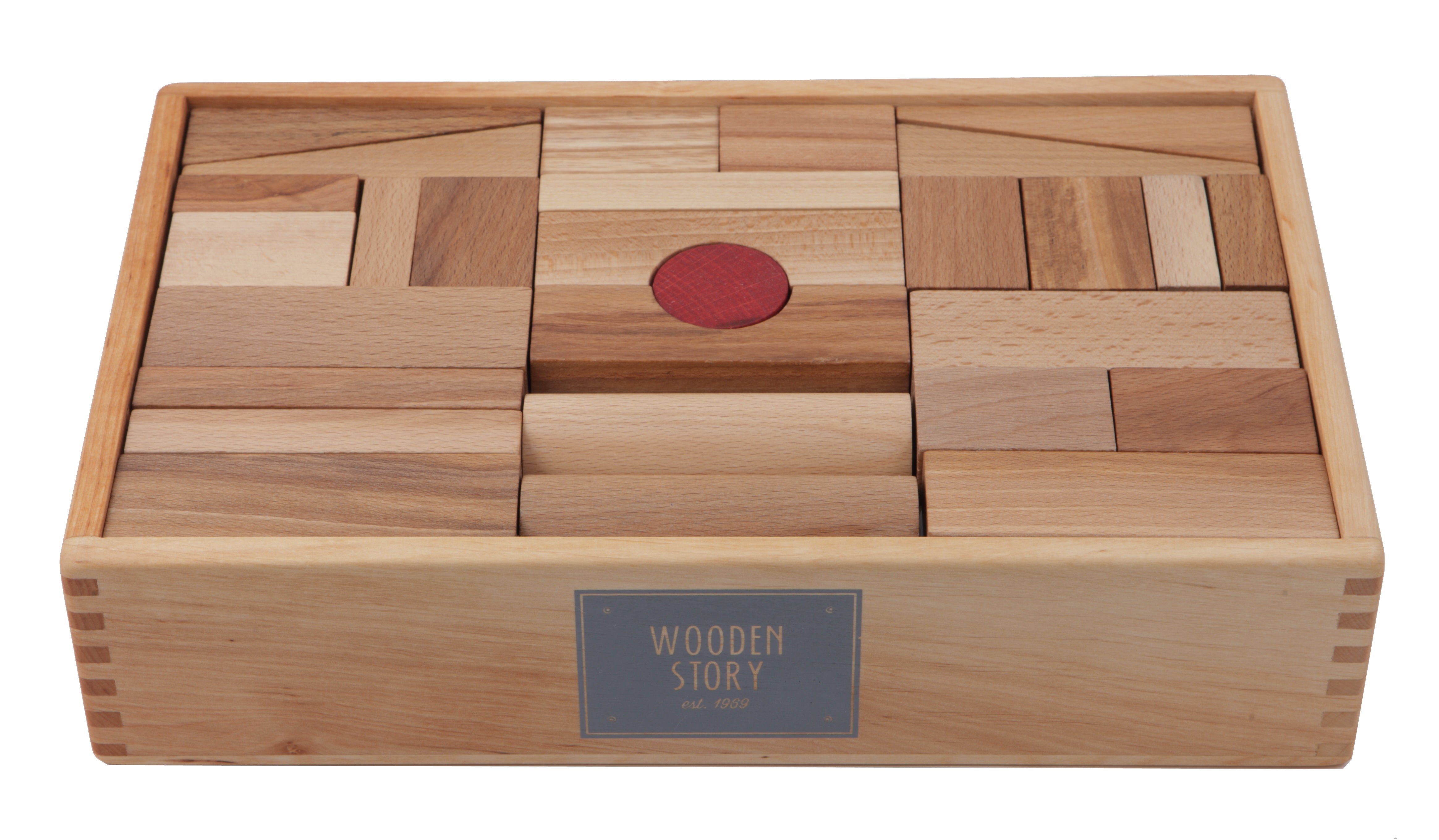 Natural Colored Extra Large Blocks In Tray - 63 pcs