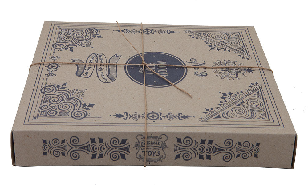 Natural Colored Shape Puzzle Board In Box