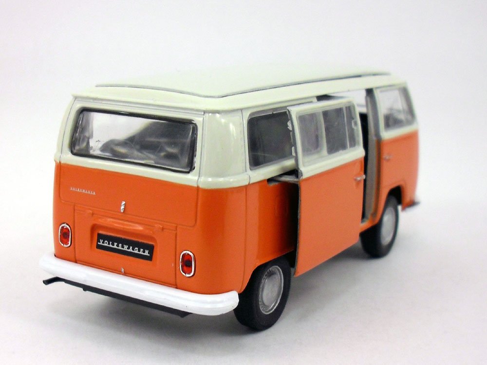 Volkswagen Type 2 “Bus” T2 (Orange) 1:38 Scale Diecast Car By Welly (No  Retail Box)