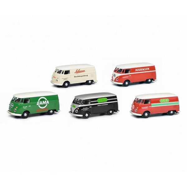 Volkswagen Type 2 T1c Bus MHI Set of 5, 1:87 (HO) Scale Diecast Models