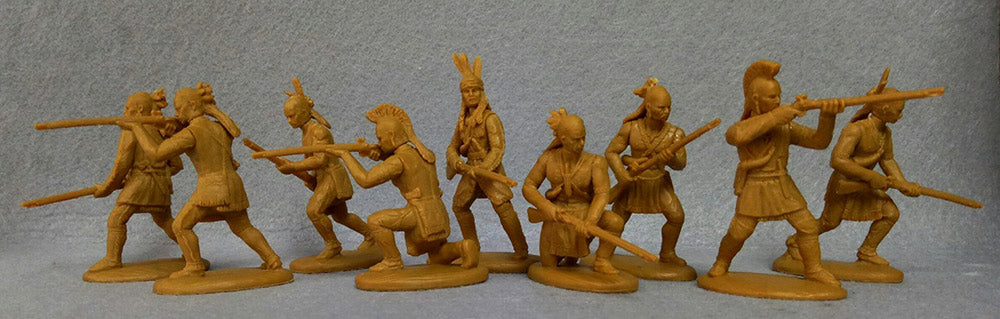 War of 1812 Woodland Indians (Tecumseh’s) 1812 - 1815, 54 mm (1/32) Scale Plastic Figures