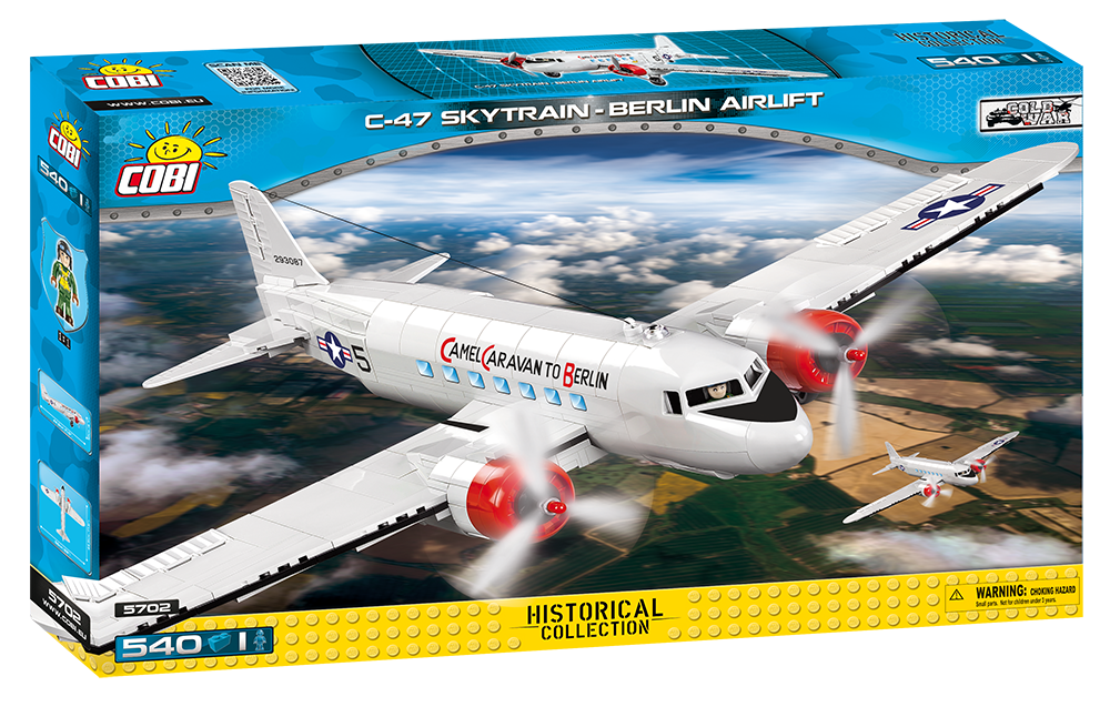 Douglas C-47 Skytrain (Dakota) Berlin Airlift 540 Piece Block Kit By Cobi