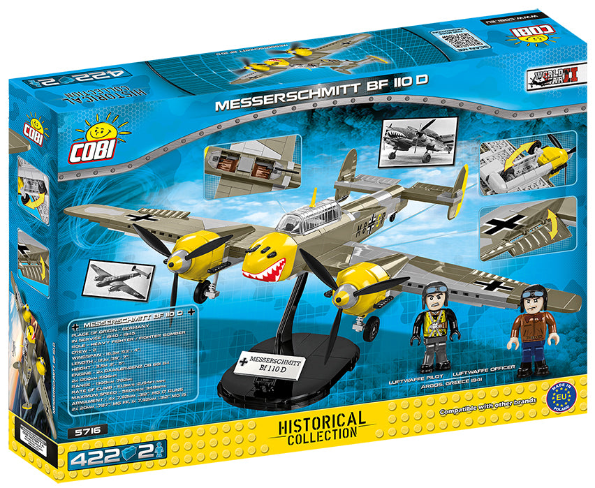 Messerschmitt BF-110 D, 422 Piece Block Kit Back Of Box