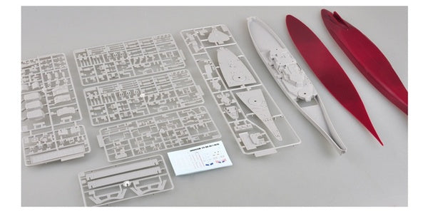 USS Missouri Battleship BB-63 1991, 1:700 Scale Model Kit By Trumpeter Hull & Sprues