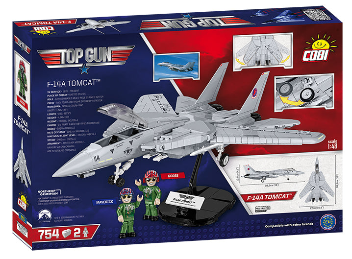 Top Gun Maverick Grumman F-14A Tomcat 754 Piece Block Kit By Cobi