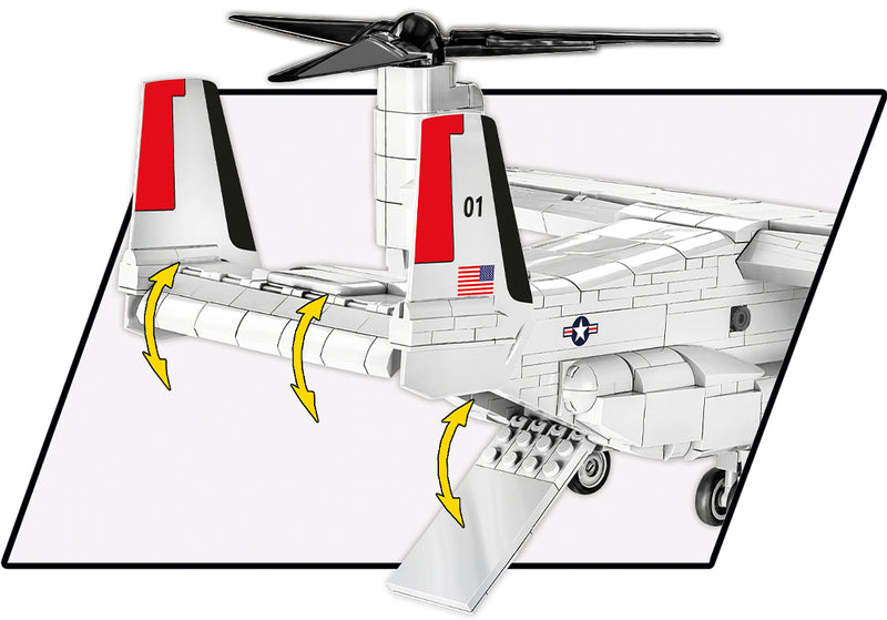 Bell-Boeing V-22 Osprey “First Flight Edition”, 1/48 Scale 1136 Piece Block Kit Tail Close Up